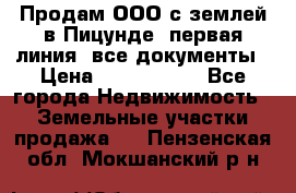 Продам ООО с землей в Пицунде, первая линия, все документы › Цена ­ 9 000 000 - Все города Недвижимость » Земельные участки продажа   . Пензенская обл.,Мокшанский р-н